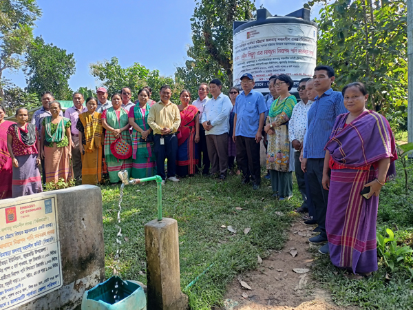 জুরাছড়ির বনযোগীছড়া ইউনিয়নে নিরাপদ পানি সরবরাহ প্রকল্প পরির্দশন ও মতবিনিময় সভা